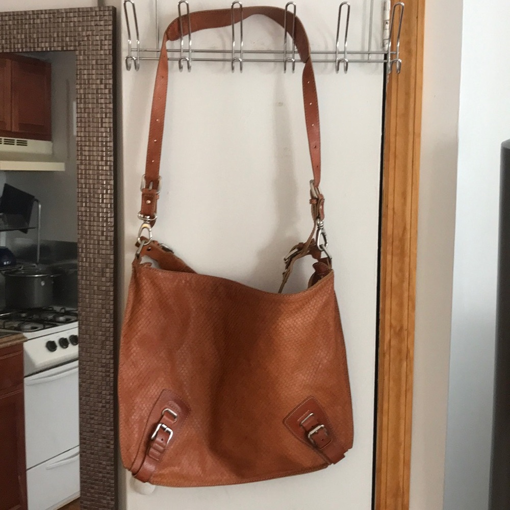 Large Theory Leather Hobo Bag Purse
